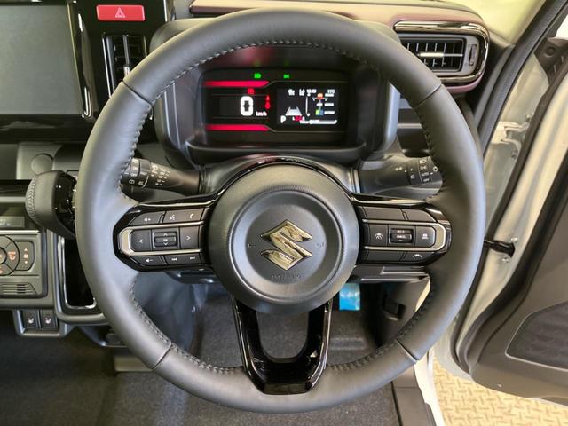 スペーシアカスタム ハイブリッドＸＳ　届出済未使用車　セーフティサポート　アダプティブクルーズ　ＬＥＤヘッド　純正１５インチＡＷ　半革　シートヒーター　電動パーキングブレーキ　オートブレーキホールド　後席サーキュレーター／サンシェード（3枚目）