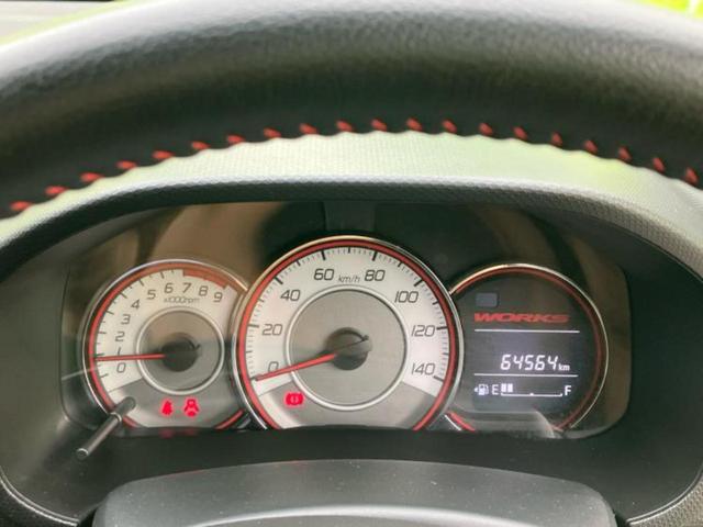 アルトワークス ヒョウジュン　新品タイヤ／社外　ＳＤナビ／ヘッドランプ　ＬＥＤ／ＥＢＤ付ＡＢＳ／横滑り防止装置／フルセグＴＶ／エアバッグ　運転席／エアバッグ　助手席／アルミホイール　社外　１６インチ／パワーウインドウ　記録簿（14枚目）