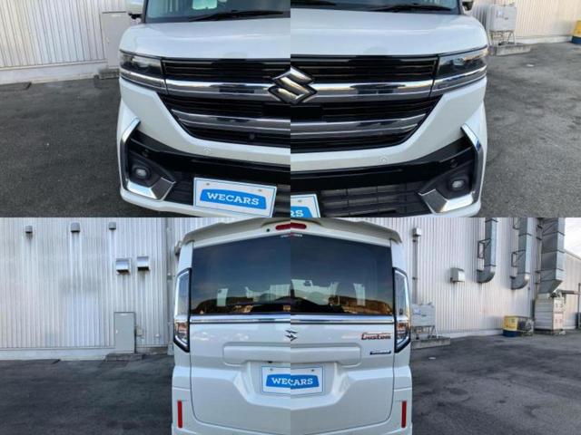 スペーシアカスタム ハイブリッドＸＳ　新品タイヤ／保証書／ディスプレイオーディオ＋ナビ９インチ／セーフティサポート（スズキ）／両側電動スライドドア／シートヒーター　前席／全方位モニター／車線逸脱防止支援システム　衝突被害軽減システム（50枚目）