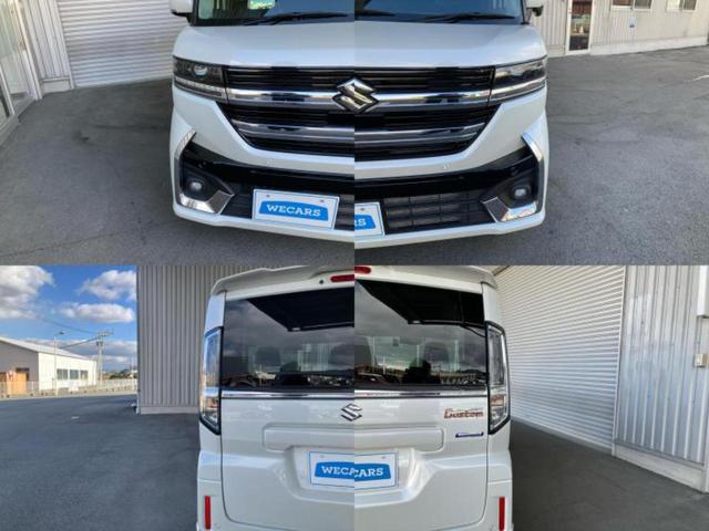 スペーシアカスタム ハイブリッドＸＳ　新品タイヤ／保証書／社外　８インチ　ＳＤナビ／レーダーブレーキサポート（スズキ）／両側電動スライドドア／シートヒーター　前席／車線逸脱防止支援システム／ドライブレコーダー　前後　バックカメラ　禁煙車（49枚目）