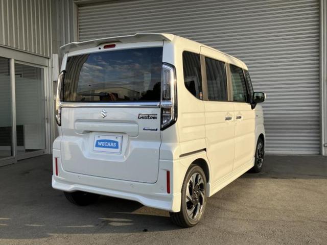 スペーシアカスタム ハイブリッドＸＳターボ　保証書／レーダーブレーキサポート（スズキ）／両側電動スライドドア／シートヒーター　前席／車線逸脱防止支援システム／ヘッドランプ　ＬＥＤ／ＥＢＤ付ＡＢＳ／横滑り防止装置／アイドリングストップ（3枚目）