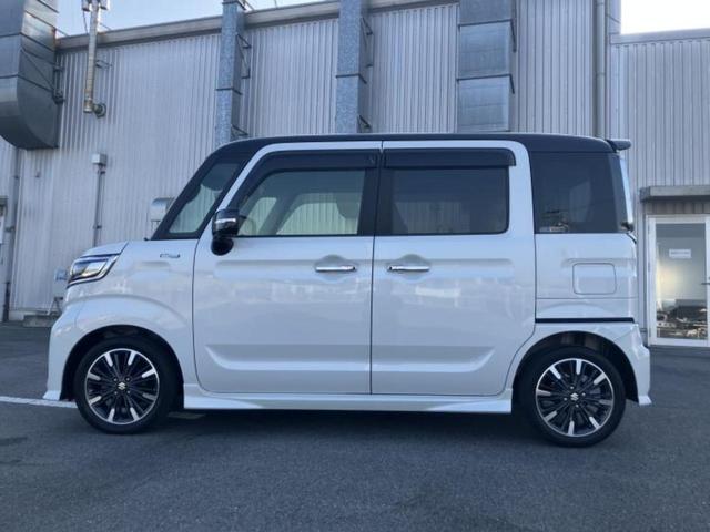 スペーシアカスタム ハイブリッドＸＳ　新品タイヤ／保証書／純正　８インチ　ＳＤナビ／セーフティサポート（スズキ）／両側電動スライドドア／シートヒーター　運転席／全方位モニター用カメラ／車線逸脱防止支援システム／シート　ハーフレザー　禁煙車（2枚目）