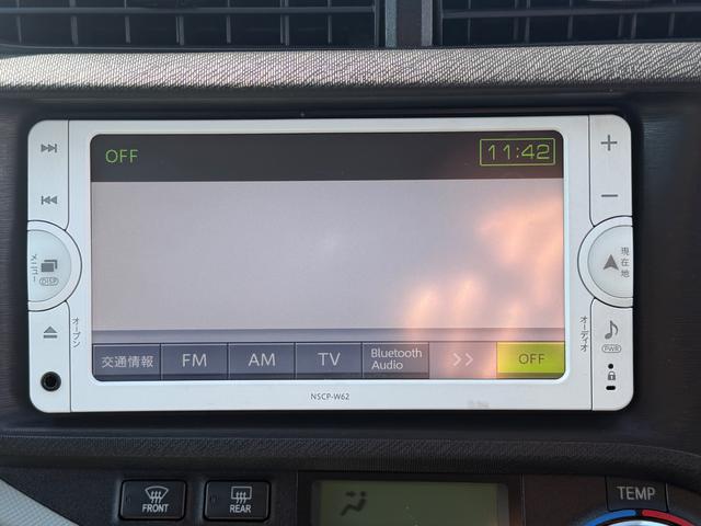 アクア S ETC ナビ TV アルミホイール スマートキー 電動格納ミラー CVT 衝突安全ボディ ABS ESC CD ミュージックプレイヤー接続可 Bluetooth エアコン パワーステアリング(6枚目)