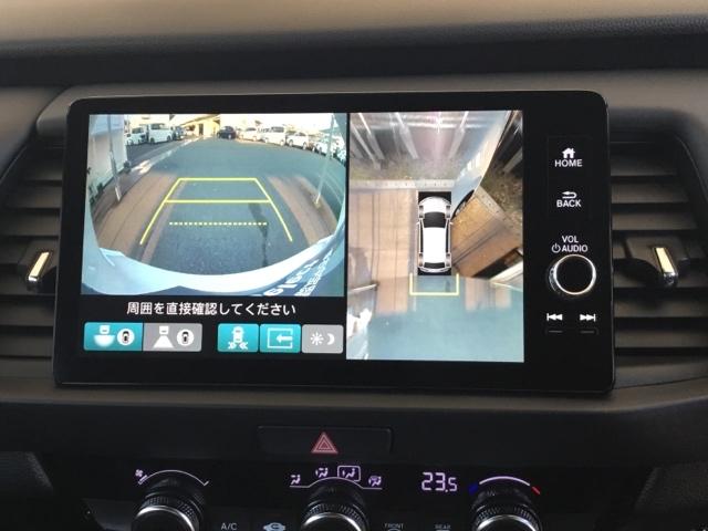 フィット ｅ：ＨＥＶホーム　全周囲カメラ　ＥＴＣ２．０　純正ナビ　フルセグ　前後誤発進抑制機能　クリソナ　マルチビュー　助手席エアバッグ　運転席エアバッグ　アイドリングストップ　禁煙　ＬＥＤライト　ＵＳＢ接続　バックカメラ（20枚目）