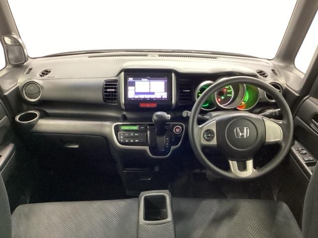 Ｎ－ＢＯＸ ＧＳＳパッケージ　両側電動スライドドア　社外ナビ　リアカメラ　Ｗ電動ドア　Ｉストップ　ダブルエアバック　ＴＶナビ　イモビ　地デジ　スマートキー＆プッシュスタート　ＤＶＤ視聴可　ベンチシ－ト　フルオートエアコン　横滑防止（2枚目）