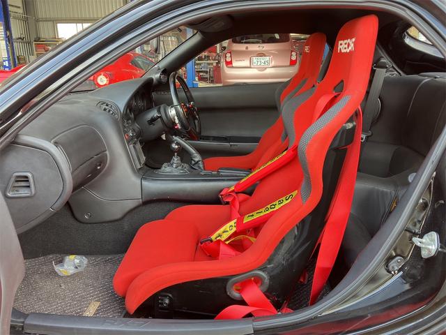 ＲＸ－７ タイプＲ　ＶｅｉｌＳｉｄｅ　Ｆｏｒｔｕｎｅ　新品エンジン　タービンＯ／Ｈ済　社外コンピューター・レカロシート・サベルト・エアクリ・ＷＯＲＫオーダーＡＷ・カーナビ・トラストブーストＣ・車高長・社外マフラー（41枚目）