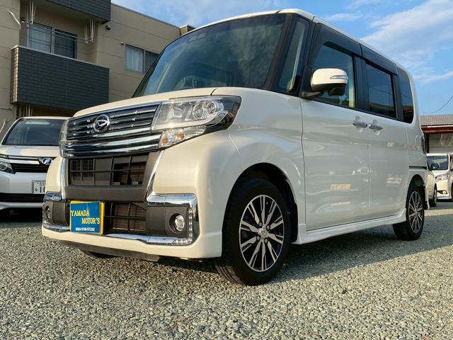タント カスタムＸ　トップエディションＳＡＩＩＩ　純正ナビ　ＴＶ　地デジ　パワースライドドア　Ｂモニター　ハーフレザー　Ｄ席シートヒーター　ＬＥＤヘッドライト　スマートキー　プッシュスタート（2枚目）
