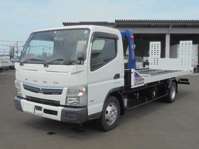キャンター 　インパネオートマ　エアコン　パワステ　パワーウインドウ　衝突被害軽減ブレーキ　車線逸脱警報装置　横滑り防止機能　ＥＴＣ　外ナビ（ラジオ／ＣＤ／ＤＶＤブルートゥース）　長さ７６３幅２１８高さ２３７ｃｍ（2枚目）