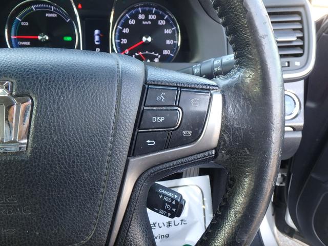 クラウンハイブリッド アスリートＳ　ブラックスタイル　ＥＴＣ　ナビ　クルーズコントロール　スマートキー　プッシュスタート　パワーシート　ＨＩＤヘッドライト　オートライト　オートエアコン　サイドＷエアバック　電動格納ミラー（36枚目）