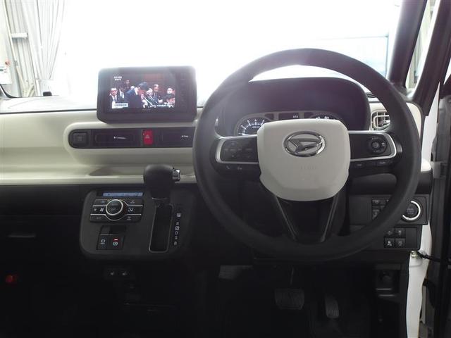 ムーヴキャンバス ストライプスGターボ DVD再生可 衝突軽減ブレーキ フルセグTV パワーウインドウ クルーズコントロール ETC スマートキー バックカメラ ドラレコ サイドエアバック キーフリーシステム オートエアコン ナビTV(4枚目)