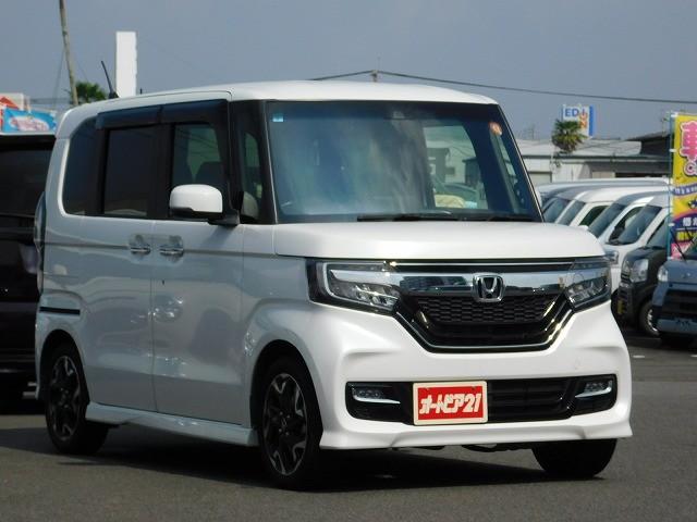 Ｎ－ＢＯＸカスタム Ｇ・Ｌターボホンダセンシング　・純正ナビ・ＴＶ・ＤＩＳＣ・Ｂｌｕｅｔｏｏｔｈ・バックカメラ・ＥＴＣ・ターボ車・ロールサンシェード・パドルシフト・クルコン・両側電動スライドドア・スマートキー２ケ（3枚目）