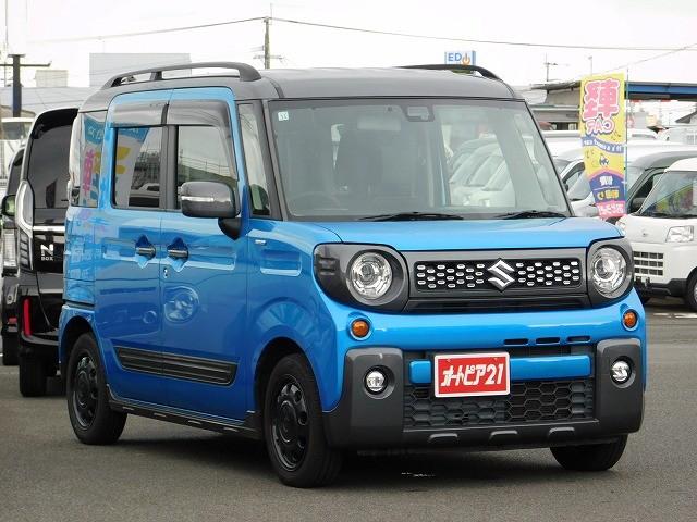 スペーシアギア ハイブリッドXZ ターボ ・社外8インチナビ・TV・DISC・バックカメラ・ETC・ターボ車・クルコン・パドルシフト・前席シートヒーター・両側電動スライドドア・ツートンカラー(3枚目)