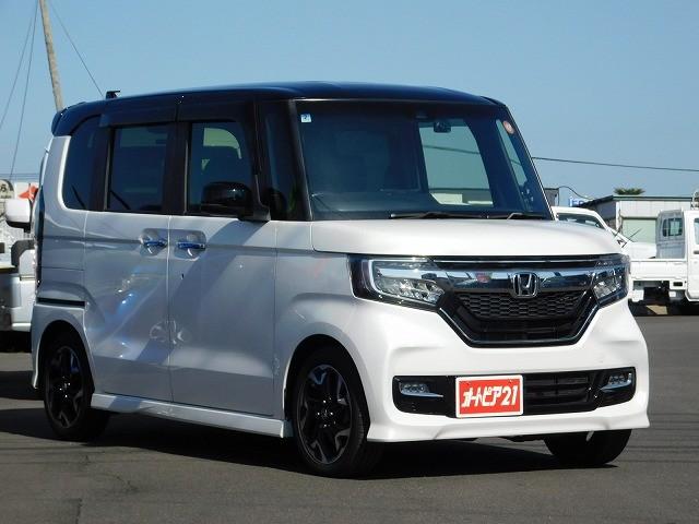 Ｎ－ＢＯＸカスタム Ｇ・Ｌターボホンダセンシング　・９インチフローティングナビ・ＴＶ・ＤＩＳＣ・Ｂｌｕｅｔｏｏｔｈ・バックカメラ・ＥＴＣ・クルコン・両側電動スライドドア・スマートキー２ケ・前席シートヒーター・ターボ車・ツートンカラー（3枚目）