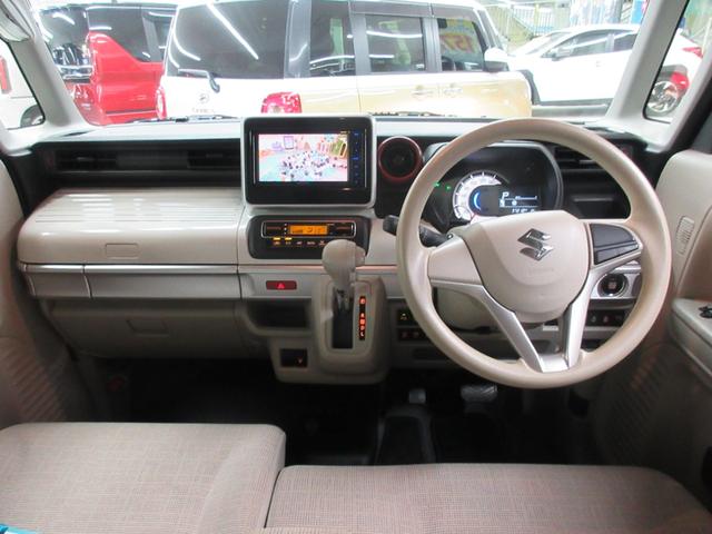 スペーシア ハイブリッドX DCBS ETC ナビ フルセグ CD DVD USB ブルートゥース コーナーセンサー シートヒーター アイドリングストップ 両側電動スライドドア キーレス プッシュスタート(3枚目)