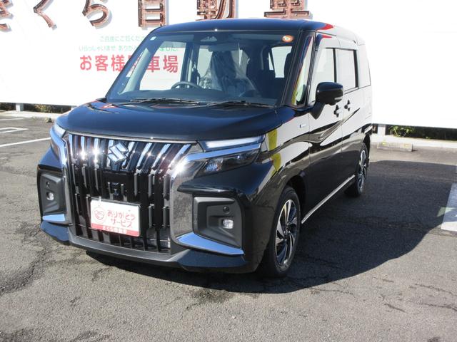 ソリオバンディット ハイブリッドＭＶ　アダプティブクルーズコントロール　ヘッドアップディスプレイ　衝突被害軽減ブレーキ　シートヒーター障害物センサー　ナビＴＶ　全周囲カメラ　ロールサンシェード　パーソナルテーブル　両側電動スライドドア（2枚目）