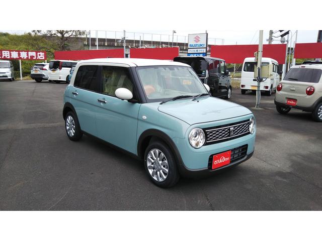 アルトラパン Ｘ　オフブルー／ベージュ２トーン　全方位モニター用カメラパッケージ　スズキセーフティサポート　シートヒーター　コーナーセンサー　アルミホイール１４インチ　スマートキー　プッシュスタート　集中ドアロック（6枚目）