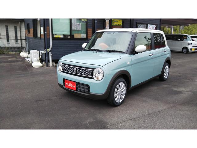 アルトラパン Ｘ　オフブルー／ベージュ２トーン　全方位モニター用カメラパッケージ　スズキセーフティサポート　シートヒーター　コーナーセンサー　アルミホイール１４インチ　スマートキー　プッシュスタート　集中ドアロック（7枚目）