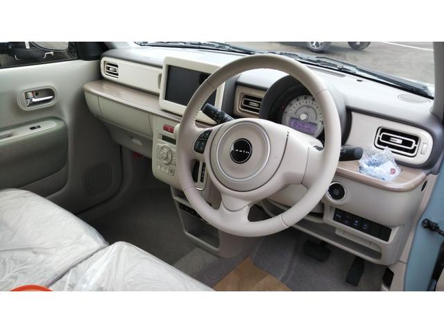 アルトラパン Ｘ　オフブルー／ベージュ２トーン　全方位モニター用カメラパッケージ　スズキセーフティサポート　シートヒーター　コーナーセンサー　アルミホイール１４インチ　スマートキー　プッシュスタート　集中ドアロック（15枚目）
