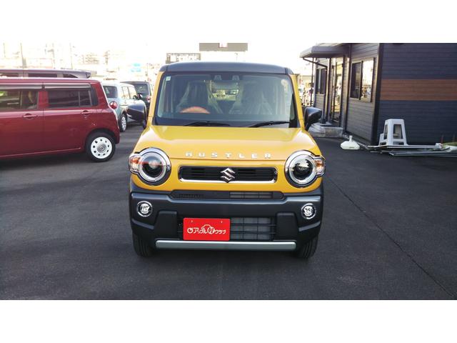 ハスラー ハイブリッドＸ　イエロー／ガンメタ２トーン　スズキセーフティサポート　クルーズコントロール　コーナーセンサー　ＬＥＤヘッドライト　オートライト　オートエアコン　スマートキー　プッシュスタート　集中ドアロック（2枚目）