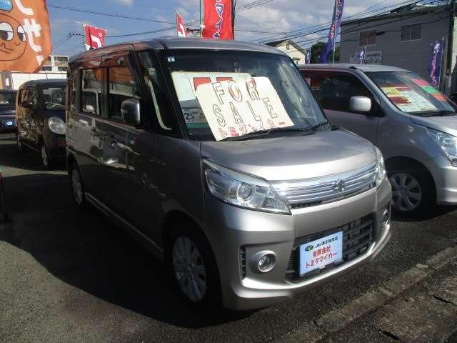 スペーシアカスタム XS インパネオートマ ABS Wエアバッグ 片側パワースライドドアメモリーナビテレビ DVD CD Bluetooth バッグモニター アルミ ETC(3枚目)