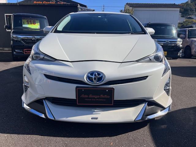 プリウス Ｓ　社外エアロ・新品ダウンサス・ＷＯＲＫ１８インチアルミ・ナビ・バックカメラ・ＥＴＣ・スマートキー（2枚目）