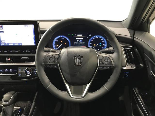 クラウンハイブリッド ＲＳアドバンス　地デジ　衝突被害軽減装置　ドライブレコーダ　ＬＥＤヘットライト　後カメラ　クルコン　ＡＣ　Ｐシート　エアバッグ　ナビＴＶ　セキュリティーアラーム　キーフリー　スマートキ　パワーウィンドウ　メモリナビ（9枚目）