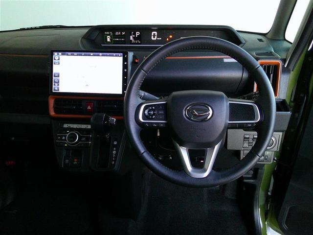 タント ファンクロスターボ　ＬＥＤランプ　フルセグＴＶ　衝突軽減ブレーキ　Ｒカメラ　スマートキ　横滑り防止　ｉ－ｓｔｏｐ　ＤＶＤ　サイドエアバッグ　盗難警報装置　パワーウインドウ　オートエアコン　ナビＴＶ　アルミ　キーフリー（5枚目）