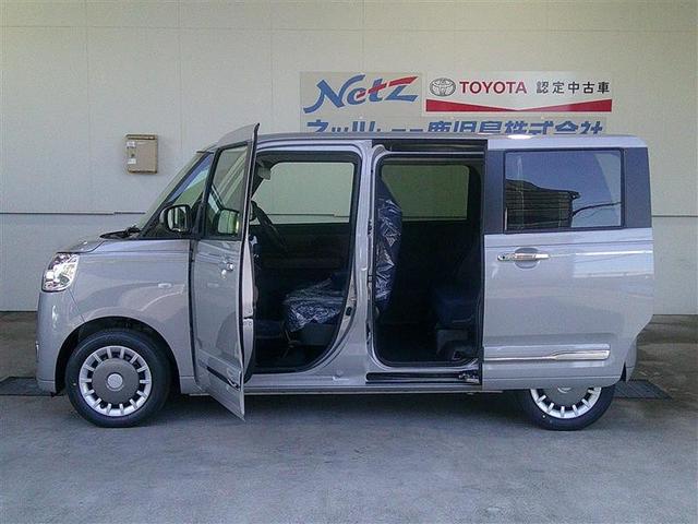 ムーヴキャンバス セオリーＧ　誤発進抑制機能　イモビライザ　ＬＥＤライト　バックモニター　ＴＶ　地デジ　横滑り防止　エアコン　エアバック　ベンチシート　フリーキー　サイドエアバッグ　パワステ　ＡＢＳ　ミュージックプレイヤー接続可（3枚目）