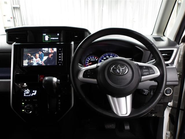 ルーミー カスタムG-T Iストップ Bカメラ ドライブレコーダ DVD再生可 Aクルコン LEDへッドライト エアコン スマキー エアバック Wエアバック ナビTV キーフリー ETC付 イモビ 横滑り防止機能 パワステ(4枚目)