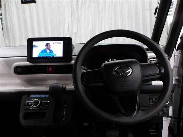 ムーヴキャンバス ストライプスＸ　衝突被害軽減ブレーキ　両側オートスライドドア　横滑り防止機能　フルセグ　エアコン　ベンチシート　パワーウインドウ　盗難防止システム　パワーステアリング　ＡＢＳ　ＤＶＤ再生　キーフリーシステム　ＥＴＣ（4枚目）