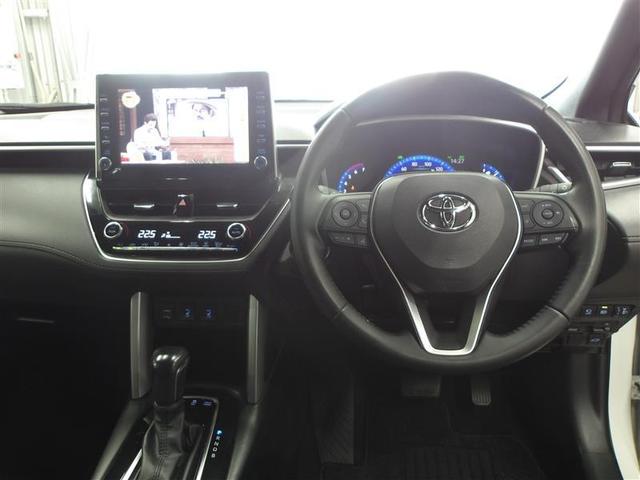 カローラクロス ハイブリッド Z 衝突軽減B 記録簿有 フルセグテレビ スマキ- ワンオーナ Bモニター アクティブクルーズコントロール メモリナビ イモビ LED AC 運転席Pシート キーレス パワステ アルミ エアバッグ ABS(4枚目)