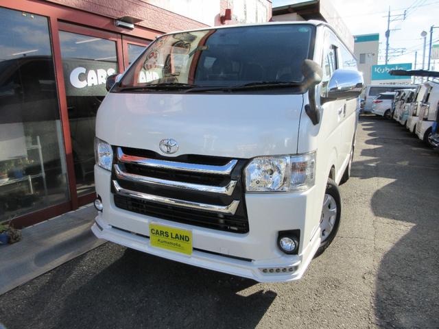 ハイエースバン ロングスーパーGL 運転席助手席エアバック LEDヘッドライト フォグランプ オートライト機能 フロントスポイラー タイミングベルト交換済 オートエアコン リアエアコン ディスプレーオーディオ Bカメラ ビルトインETC(3枚目)