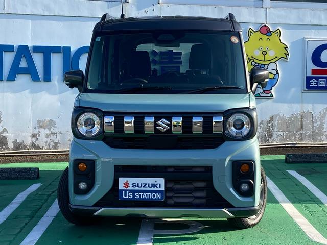 スペーシア ギア　ＨＹＢＲＩＤ　ＸＺ　ＦＦ　ＣＶＴ　全方位ナビゲーション　アダプティブクルーズコントロール［全車速追従機能・停止保持機能付］・デュアルセンサーブレーキサポートＩＩ・誤発進抑制機能・後方誤発進抑制機能・低速時ブレーキサポート（前進・後退）・パーキングセンサー（2枚目）