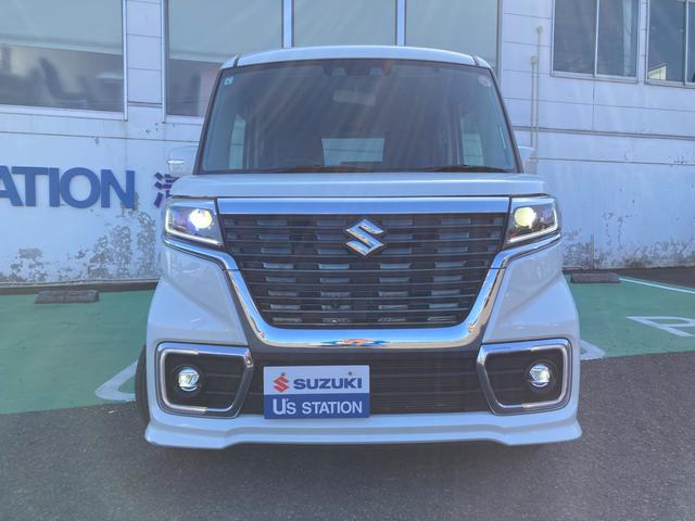 スペーシア カスタム　ＨＹＢＲＩＤ　ＸＳターボ　２型　ＦＦ　ＣＶＴ　運転席エアバッグ・助手席エアバッグ・サイドエアバッグ・サイドインパクトバー・軽量衝撃吸収ボディ・盗難防止装置・カーテンエアバッグ・横滑り防止装置・衝突防止装置・衝突軽減装置・クルーズコントロール（2枚目）