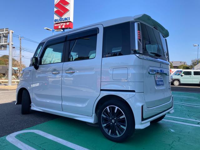 スペーシア カスタム　ＨＹＢＲＩＤ　ＸＳターボ　２型　ＦＦ　ＣＶＴ　運転席エアバッグ・助手席エアバッグ・サイドエアバッグ・サイドインパクトバー・軽量衝撃吸収ボディ・盗難防止装置・カーテンエアバッグ・横滑り防止装置・衝突防止装置・衝突軽減装置・クルーズコントロール（4枚目）