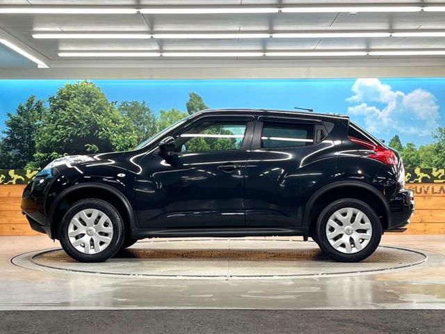 ジューク 15RX タイプV carrozzeriaSDナビ 禁煙車 ETC オートライト オートエアコン Bluetooth CD DVD再生 革巻きステアリング フルセグ 16インチスチールホイール(31枚目)