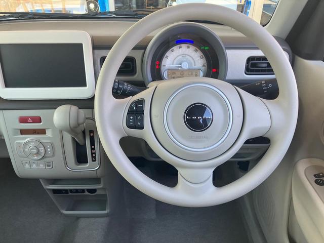 アルトラパン ハイブリッドＬ　届出済未使用車　１０キロ　衝突被害軽減ブレーキ　クリアランスソナー　ＵＳＢソケット　シートヒーター　ステアリングスイッチ　ＨＩＤヘッドライト　プッシュスタート　スマートキー　電動格納ミラー　記録簿（34枚目）