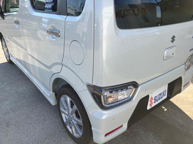 ワゴンＲカスタムＺ ハイブリッドＺＸ　届出済未使用車　１０キロ　衝突被害軽減ブレーキ　クリアランスソナー　ＵＳＢソケット　シートヒーター　ステアリングスイッチ　ＬＥＤヘッドライト　プッシュスタート　スマートキー　電動格納ミラー　記録簿（24枚目）