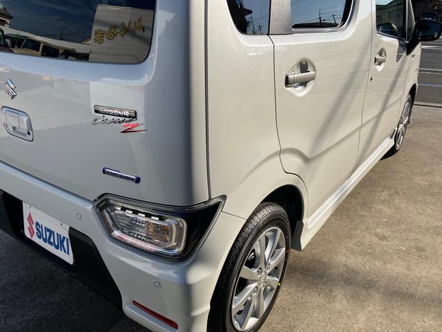 ワゴンＲカスタムＺ ハイブリッドＺＸ　届出済未使用車　１０キロ　衝突被害軽減ブレーキ　クリアランスソナー　ＵＳＢソケット　シートヒーター　ステアリングスイッチ　ＬＥＤヘッドライト　プッシュスタート　スマートキー　電動格納ミラー　記録簿（25枚目）