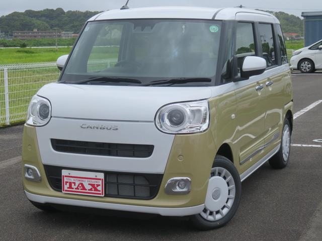 ムーヴキャンバス ストライプスＧ　届出済み未使用車・両側電動スライド・禁煙車・シートヒーター（2枚目）