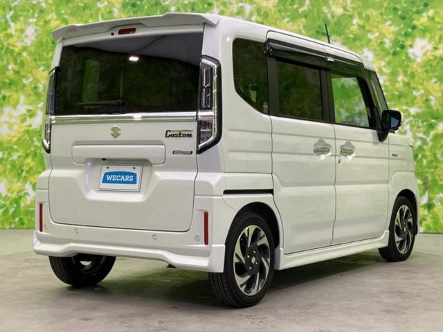 スペーシアカスタム ハイブリッドＸＳターボ　新品タイヤ／保証書／純正　９インチ　ＳＤナビ／セーフティサポート（スズキ）／両側電動スライドドア／シートヒーター　前席／全方位モニター用カメラ／車線逸脱防止支援システム／シート　ハーフレザー　ドラレコ（3枚目）