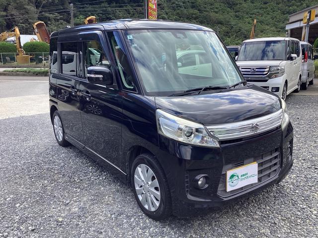 スペーシアカスタム XS レーダーブレーキサポート装着車 両側スライドドア 左パワスラ ナビ テレビ スマートキー ディスチャージライト フォグ アルミ 記録簿(3枚目)