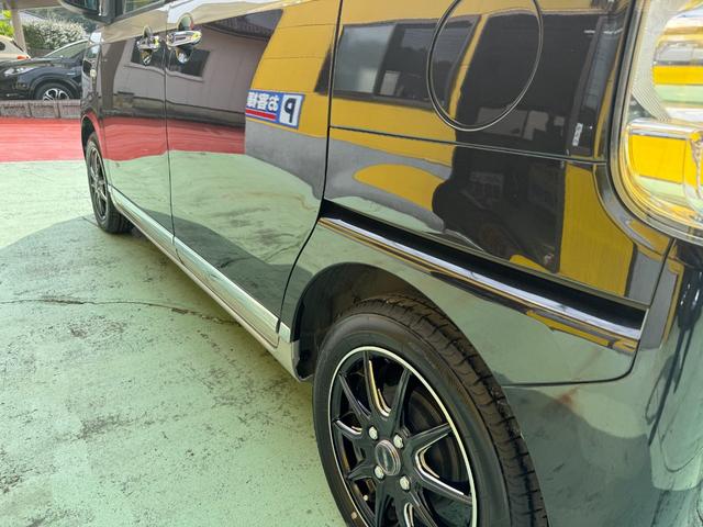 ムーヴキャンバス Ｘリミテッドメイクアップ　ＳＡＩＩ　社外ナビ　フルセグ　バックカメラ　両側パワスラ　ＬＥＤヘッドライト　フォグランプ　シートカバー　社外１４インチアルミ　革巻きステアリング　ステアリングスイッチ　キーフリー　エコアイドル　ＥＴＣ（18枚目）