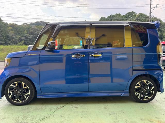 N-BOXカスタム G・EXターボホンダセンシング 無限フルエアロ マフラー バイザー 純正8インチナビ バックカメラ 純正15インチアルミ 両側パワスラ シートカバー ステアリングスイッチ クルコン LEDヘッドライト フォグランプ スマートキー(14枚目)