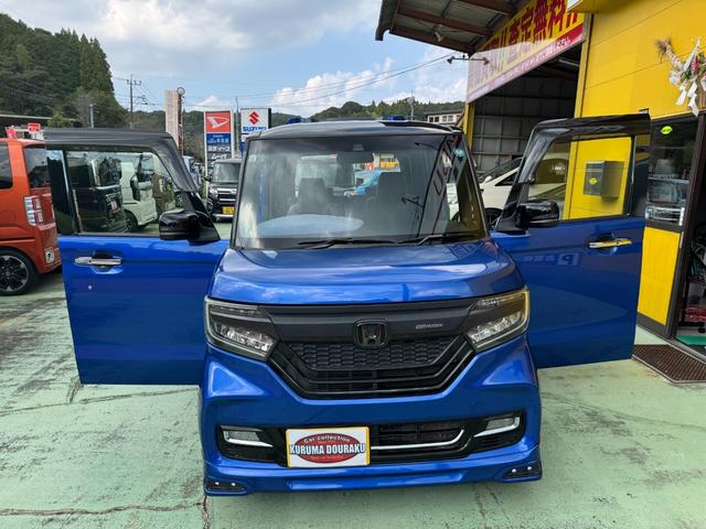 N-BOXカスタム G・EXターボホンダセンシング 無限フルエアロ マフラー バイザー 純正8インチナビ バックカメラ 純正15インチアルミ 両側パワスラ シートカバー ステアリングスイッチ クルコン LEDヘッドライト フォグランプ スマートキー(75枚目)