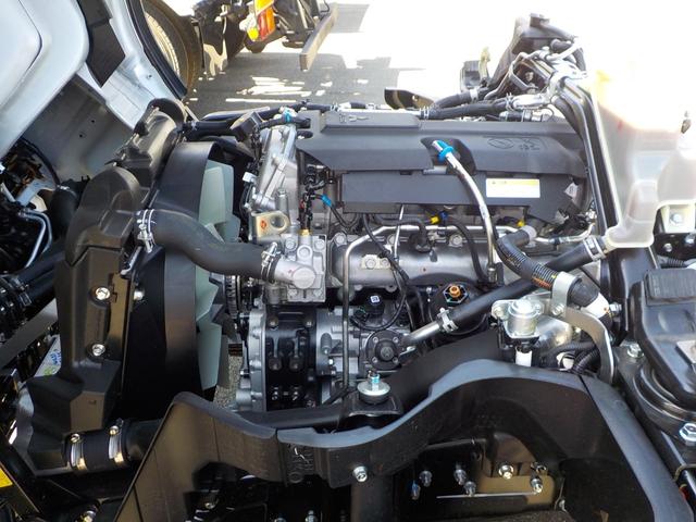 キャンター 3tダンプ 全低床強化 新明和 5MT ターボ 衝突軽減ブレーキ 横滑り防止 バックカメラ 障害物センサー スマートキー キーレス フロントフォグランプ 三方開 後輪ダブル(14枚目)