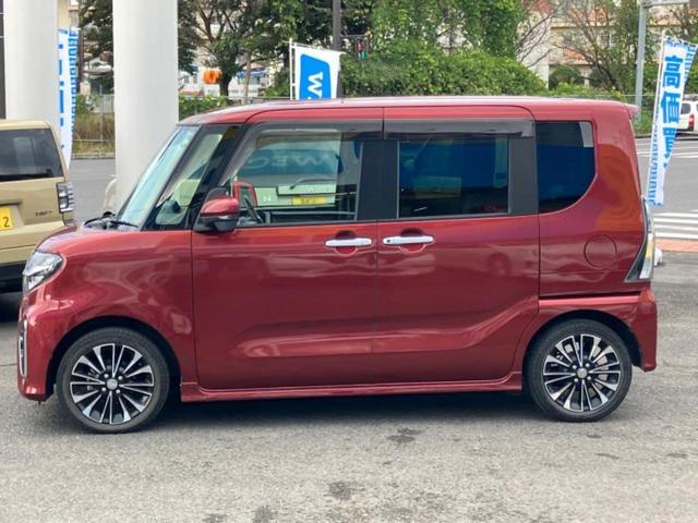 タント カスタムＲＳ　新品タイヤ／保証書／純正　ＳＤナビ／スマートアシスト（トヨタ・ダイハツ）／両側電動スライドドア／シートヒーター　前席／パノラマモニター／車線逸脱防止支援システム／シート　ハーフレザー　全周囲カメラ（2枚目）