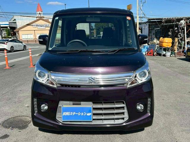 スペーシアカスタム TS ETC 両側電動スライドドア オートライト HID スマートキー アイドリングストップ 電動格納ミラー ベンチシート CVT 盗難防止システム ABS CD USB Bluetooth アルミホイール(4枚目)