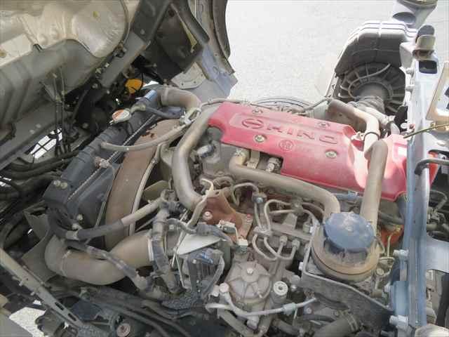 ヒノレンジャー 4tダンプ 新明和製 車検整備付 210馬力 電動コボレーン付 ブリッジ掛け 指示ピン 積載3400kg(13枚目)