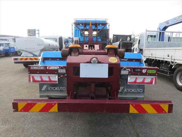 スーパーグレート スーパーグレートV 10.2t脱着装置付コンテナ専用車 極東開発製 ツインホイスト 420馬力 ハイルーフ 2デフ タコグラフ有 ナンバー付(6枚目)